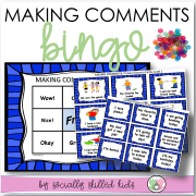 Making Comments BINGO | Social Skills Activity | For K-5th Grade